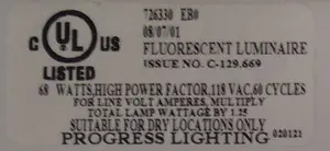 Progress Lighting recalled product