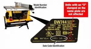DEWALT Industrial Tool recalled product