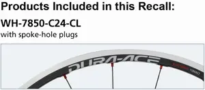 Shimano Components SDN recalled product