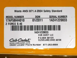 MTD Consumer Group recalled product