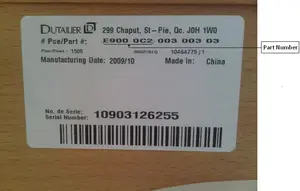 Dutailier Group recalled product